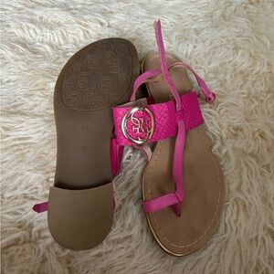 Guess pink strappy sandals